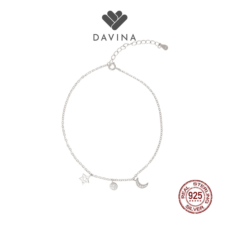 DAVINA Ladies Skiela Anklet Sterling Silver 925