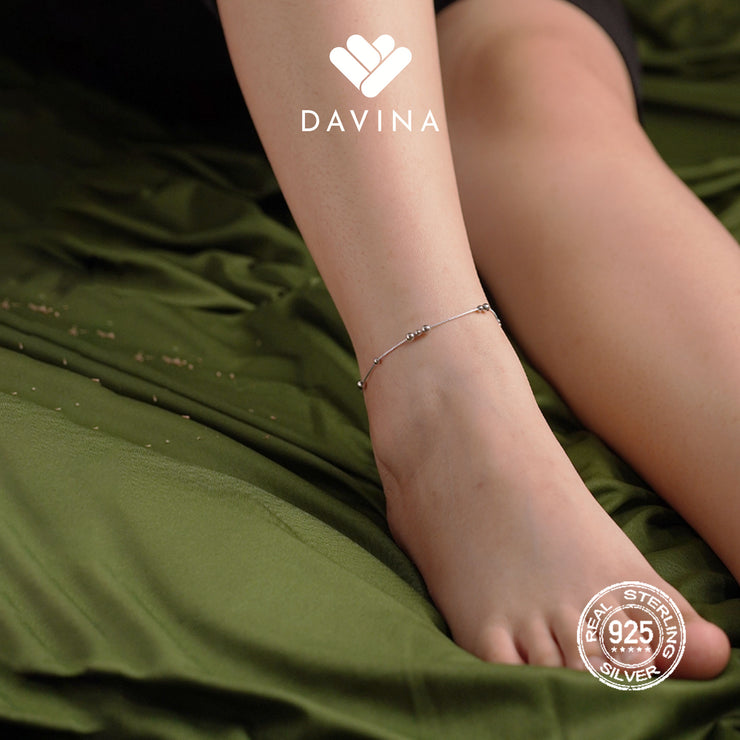 DAVINA Ladies Dessy Anklet Silver Color S925