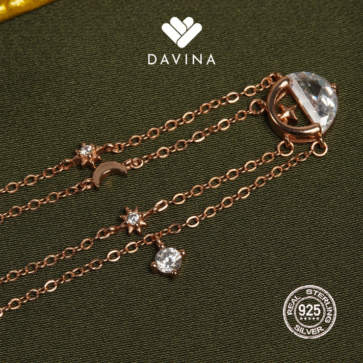 DAVINA Ladies Ginella Bracelet Rose Gold Plated Sterling Silver 925