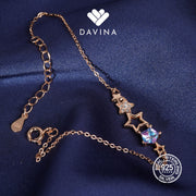 DAVINA Ladies Estrella Bracelet Rose Gold Plated Sterling Silver 925