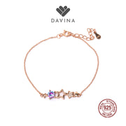 DAVINA Ladies Estrella Bracelet Rose Gold Plated Sterling Silver 925