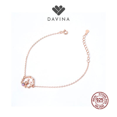 DAVINA Ladies Renita Bracelet Rose Gold Color Sterling Silver 925