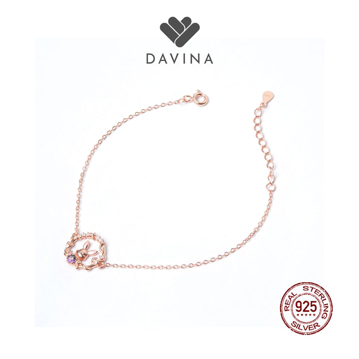 DAVINA Ladies Renita Bracelet Rose Gold Color Sterling Silver 925