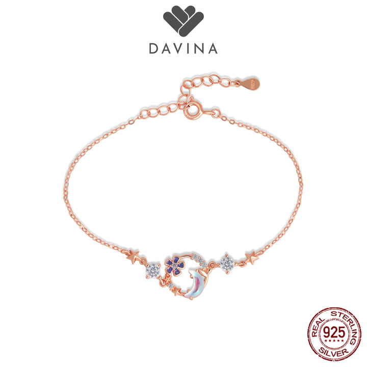 DAVINA Ladies Kairin Bracelet Rose Gold Color Sterling Silver 925