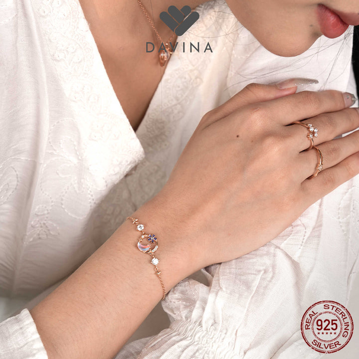 DAVINA Ladies Kairin Bracelet Rose Gold Color Sterling Silver 925