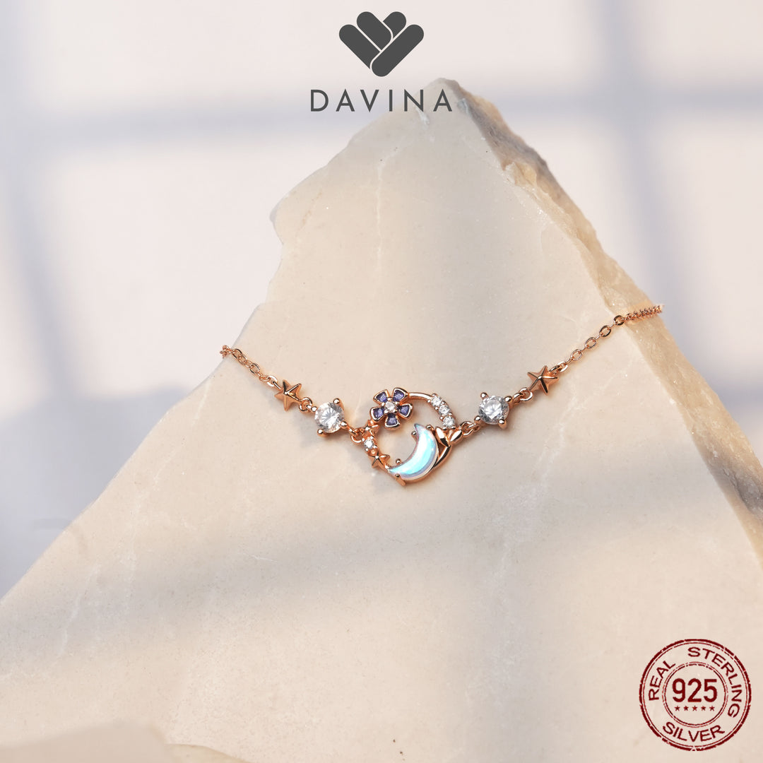 DAVINA Ladies Kairin Bracelet Rose Gold Color Sterling Silver 925