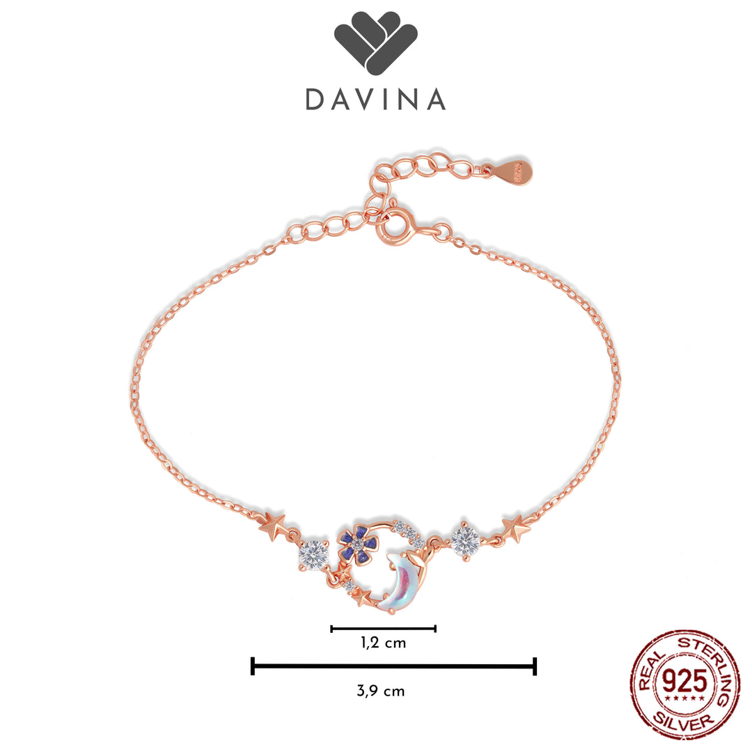 DAVINA Ladies Kairin Bracelet Rose Gold Color Sterling Silver 925