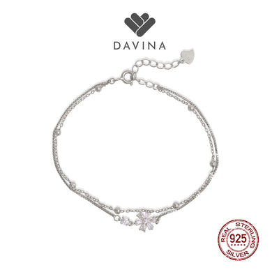 DAVINA Ladies Florae Bracelet Sterling Silver 925