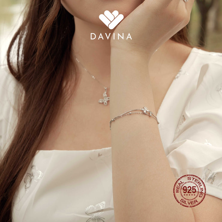 DAVINA Ladies Florae Bracelet Sterling Silver 925