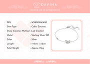 Davina Ladies Mariposa Bracelet Silver Color S925