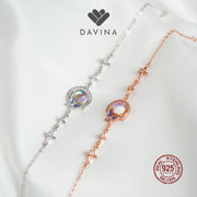 DAVINA Ladies Moonlight Bracelet Rose Gold Plated Sterling Silver 925