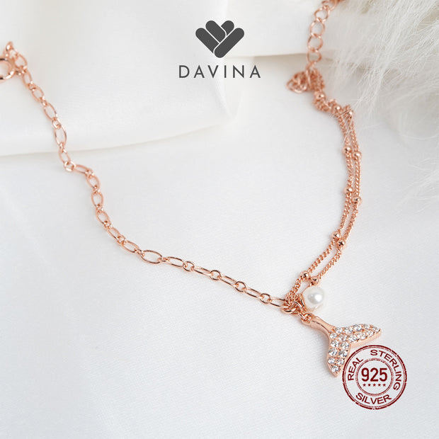 DAVINA Ladies Camilo Bracelet Rose Gold Plated Sterling Silver 925