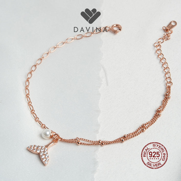 DAVINA Ladies Camilo Bracelet Rose Gold Plated Sterling Silver 925