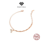 DAVINA Ladies Camilo Bracelet Rose Gold Plated Sterling Silver 925