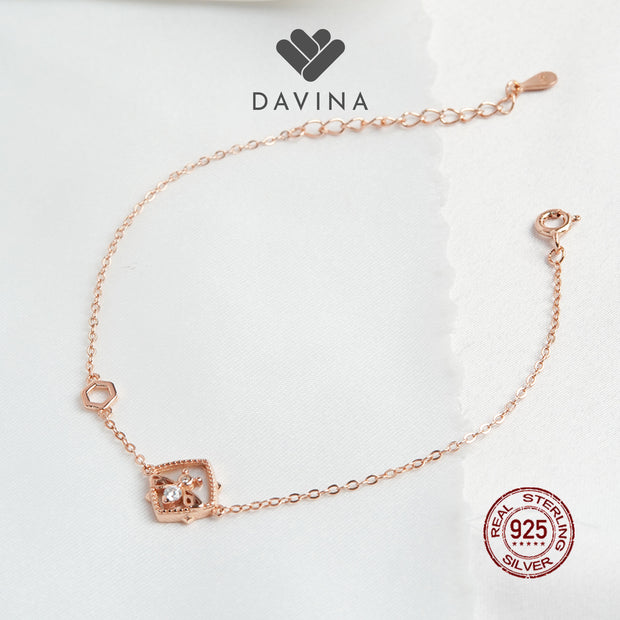 DAVINA Ladies Adiel Bracelet Rose Gold Color Sterling Silver 925