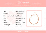DAVINA Ladies Talitha Bracelet Rose Gold Color S925