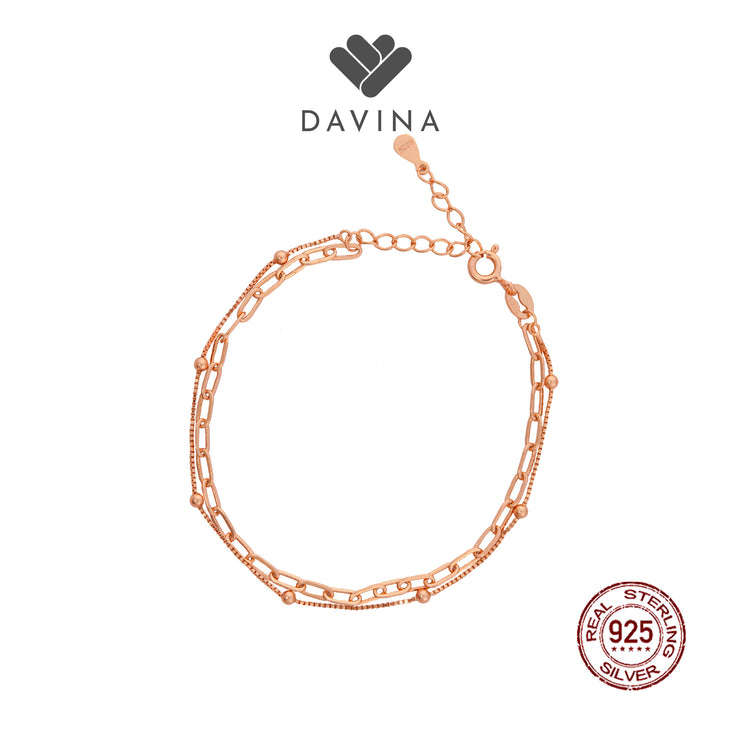 DAVINA Ladies Talitha Bracelet Rose Gold Color S925