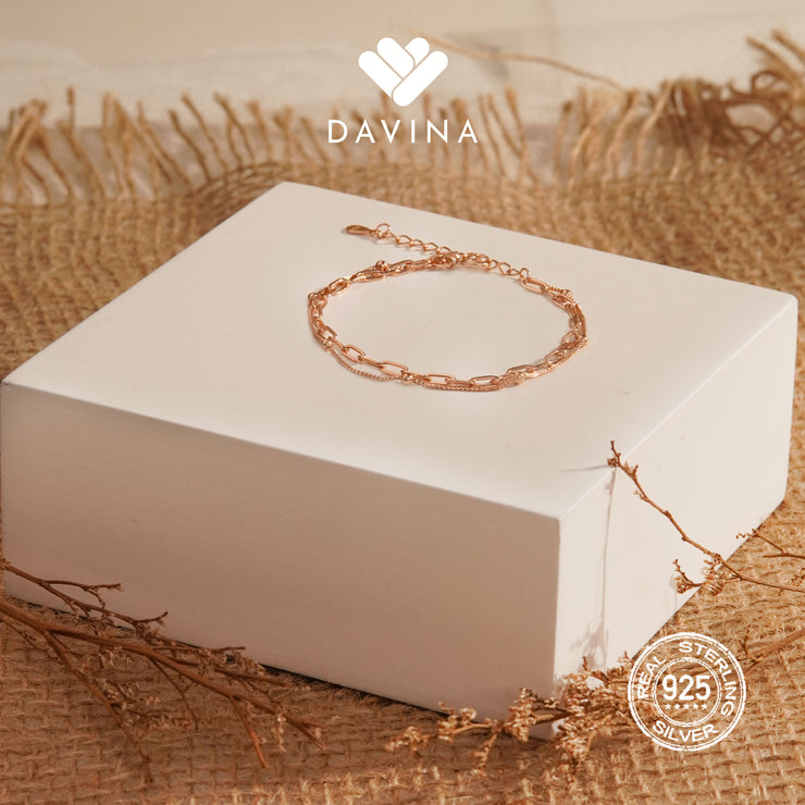 DAVINA Ladies Talitha Bracelet Rose Gold Color S925