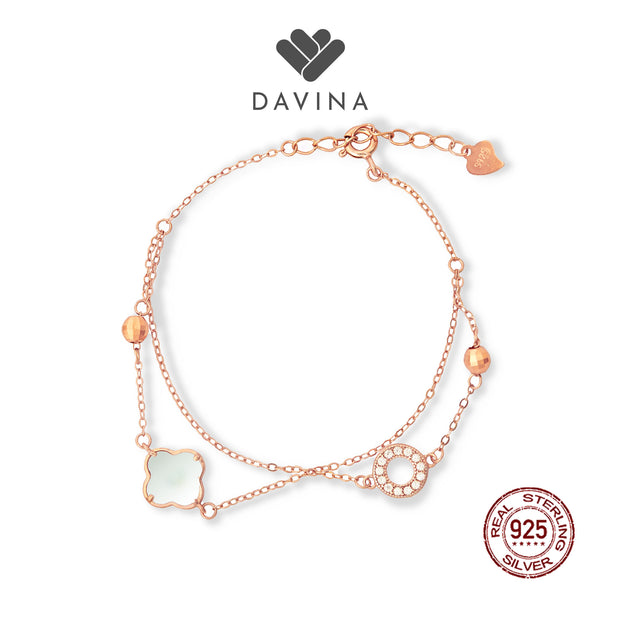 DAVINA Ladies Vleora Bracelet Rose Gold Color S925