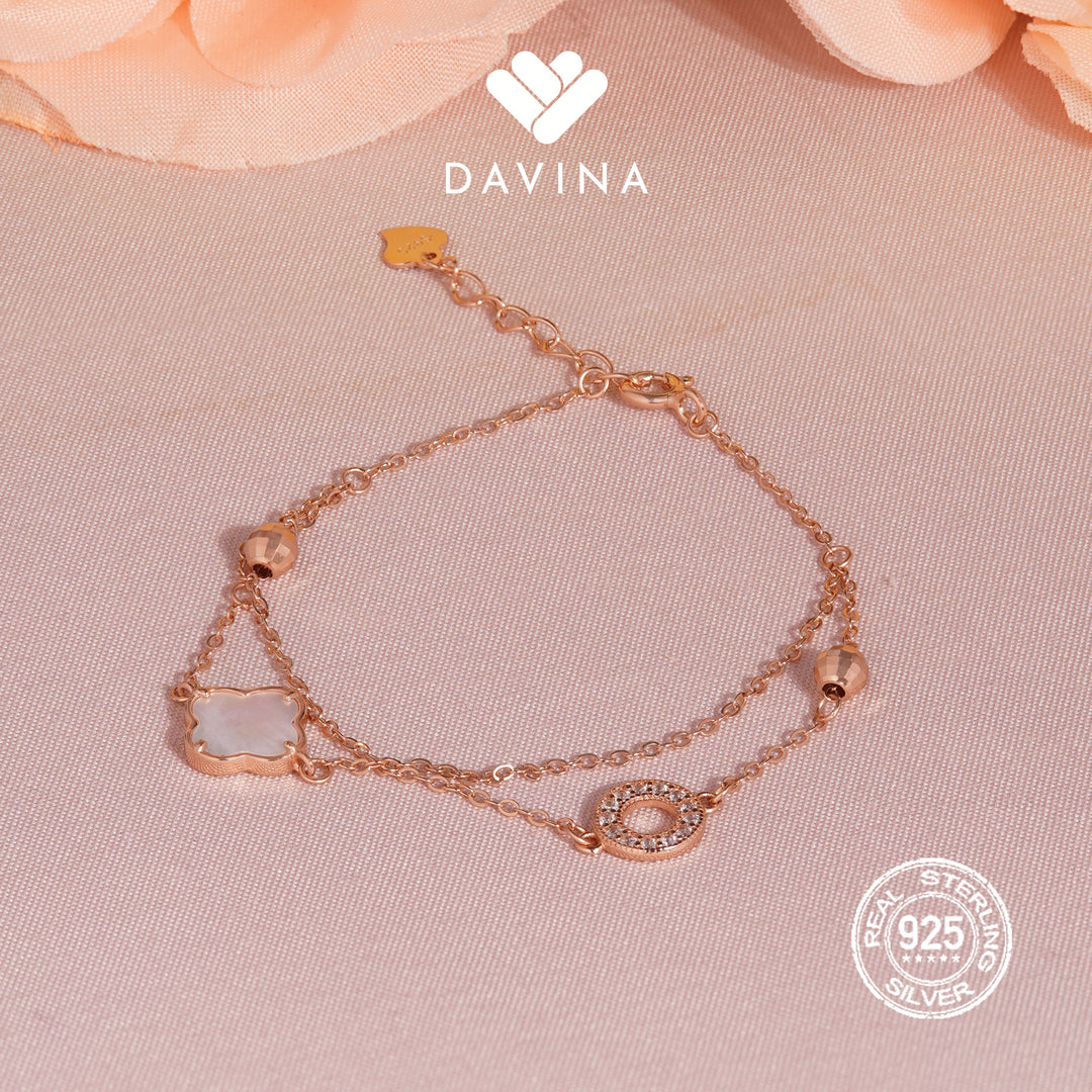 DAVINA Ladies Vleora Bracelet Rose Gold Plated Sterling Silver 925