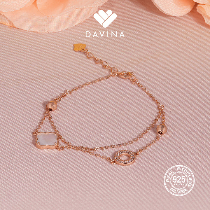 DAVINA Ladies Vleora Bracelet Rose Gold Plated Sterling Silver 925