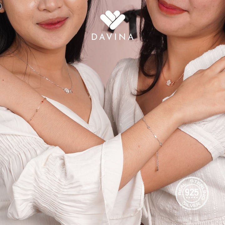 DAVINA Ladies Amoris Bracelet Rose Gold Plated Sterling Silver 925