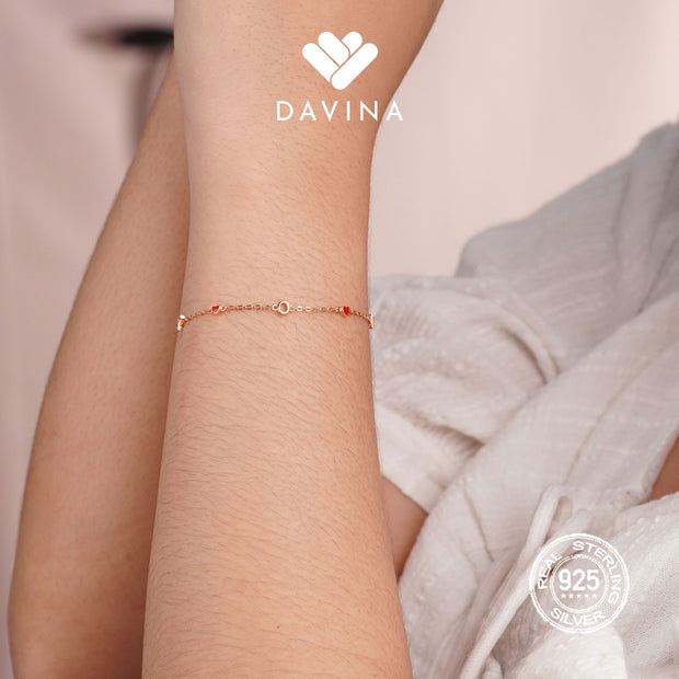 DAVINA Ladies Amoris Bracelet Rose Gold Color S925