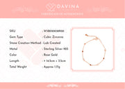 DAVINA Ladies Amoris Bracelet Rose Gold Color S925