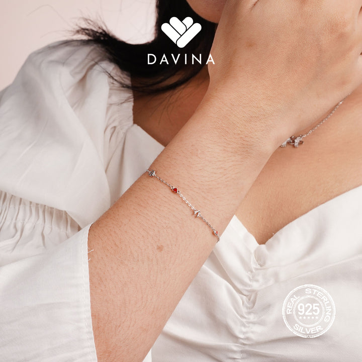 DAVINA Ladies Amoris Bracelet Sterling Silver 925