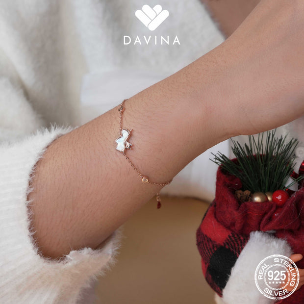 DAVINA Ladies Axelle Bracelet Rose Gold Color Sterling Silver 925