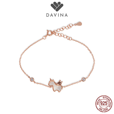 DAVINA Ladies Axelle Bracelet Rose Gold Color Sterling Silver 925