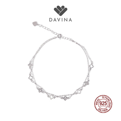 DAVINA Ladies Avaluna Anklet Sterling Silver 925