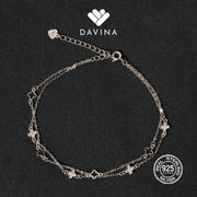 DAVINA Ladies Avaluna Anklet Sterling Silver 925