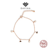 DAVINA Ladies Coral Bracelet Rose Gold Plated Sterling Silver 925