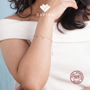 DAVINA Ladies Coral Bracelet Sterling Silver 925