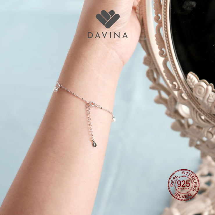 DAVINA Ladies Coral Bracelet Sterling Silver 925