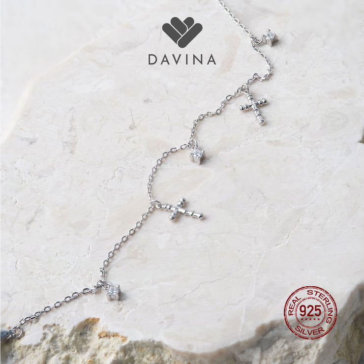 DAVINA Ladies Christ Bracelet Sterling Silver 925