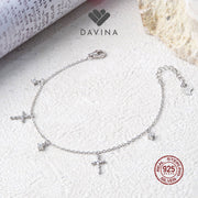 DAVINA Ladies Christ Bracelet Sterling Silver 925