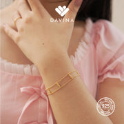 DAVINA Ladies Jaxin Bracelet Gold Color Sterling Silver 925