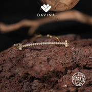DAVINA Ladies Keeva Bracelet Gold Color Sterling Silver 925