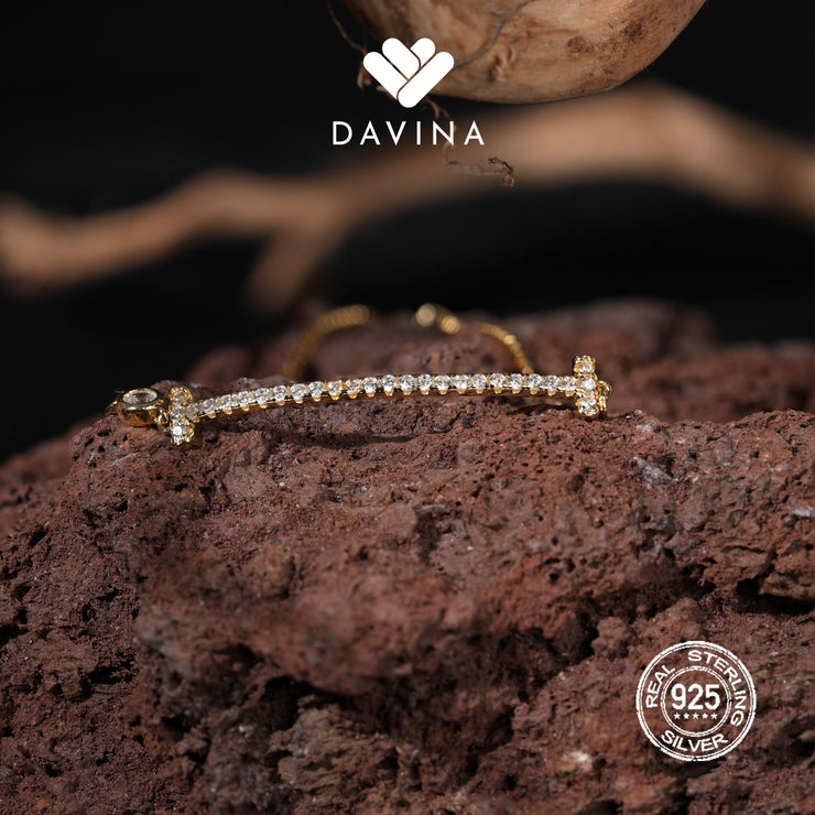 DAVINA Ladies Keeva Bracelet Gold Color Sterling Silver 925