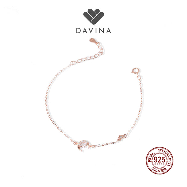 DAVINA Ladies Ariella Bracelet Rose Gold Plated Sterling Silver 925