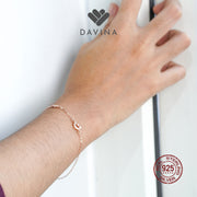 DAVINA Ladies Ariella Bracelet Rose Gold Plated Sterling Silver 925