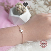 DAVINA Ladies Lovela White Bracelet Rose Gold Color Sterling Silver 925