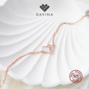 DAVINA Ladies Lovela White Bracelet Rose Gold Color Sterling Silver 925