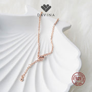 DAVINA Ladies Lovela White Bracelet Rose Gold Color Sterling Silver 925