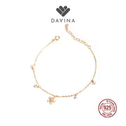 DAVINA Ladies Fenny Bracelet Gold Color Sterling Silver 925