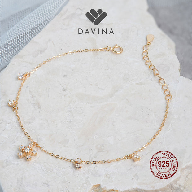 DAVINA Ladies Fenny Bracelet Gold Color Sterling Silver 925