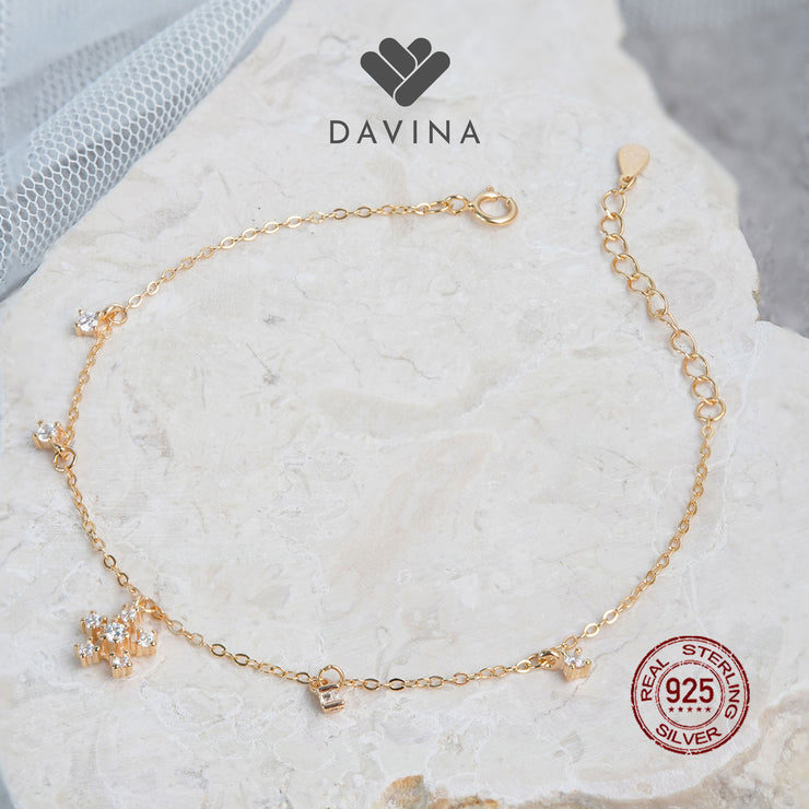 DAVINA Ladies Fenny Bracelet Gold Color Sterling Silver 925