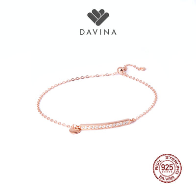 DAVINA Ladies Shakira Bracelet Rose Gold Plated Sterling Silver 925